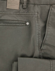 Luigi Borrelli Brown Solid Pants - Super Slim - 33/49 - (PET2221-0552)