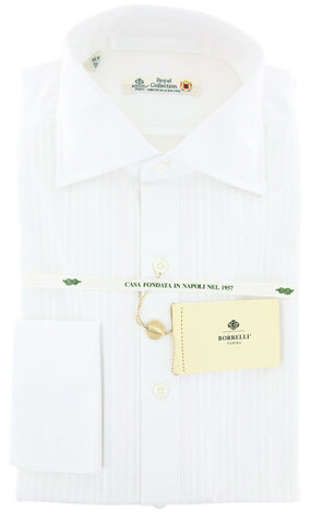 Luigi Borrelli White Tuxedo Shirt - Extra Slim