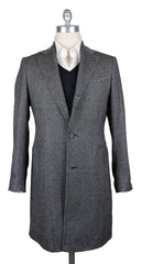 Luigi Borrelli Gray Cashmere Fancy Coat - 40/50 - (UCB9030)