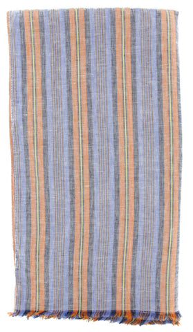 Luigi Borrelli Blue Linen Scarf