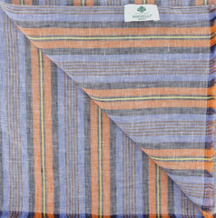 Luigi Borrelli Blue Striped Long Scarf - 54" x 27" - (LBSS12146)