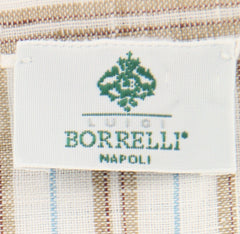 Luigi Borrelli Brown Striped Long Scarf - 76" x 27" - (LBSS12123)