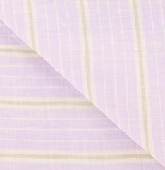 Luigi Borrelli Lavender Purple Striped Long Scarf - 68" x 27" - (LBSS12181)