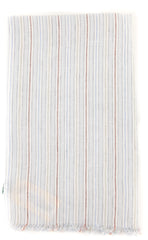 Luigi Borrelli Light Gray Striped Long Scarf - 62" x 27" - (LBSS12155)