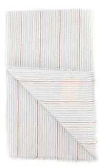 Luigi Borrelli Light Gray Striped Long Scarf - 62" x 27" - (LBSS12155)