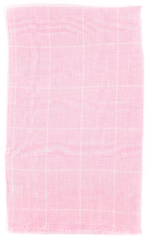 Luigi Borrelli Pink Linen Scarf