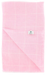 Luigi Borrelli Pink Plaid Long Scarf - 27" x 68" - (LBSS1258)