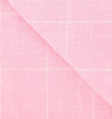 Luigi Borrelli Pink Plaid Long Scarf - 27" x 68" - (LBSS1258)