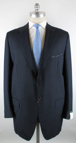 Luigi Borrelli Navy Blue Suit – Size: 54 US / 64 EU