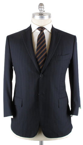 Luigi Borrelli Navy Blue Suit – Size: 48 US / 58 EU