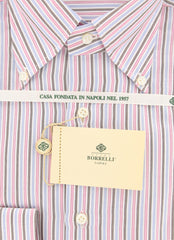Luigi Borrelli Pink Striped Cotton Shirt - Slim - (TF) - Parent