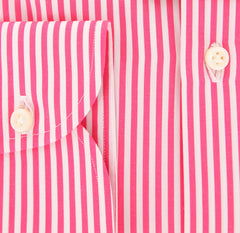 Luigi Borrelli Pink Striped Cotton Shirt - Slim - (TC) - Parent
