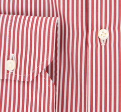 Luigi Borrelli Red Striped Cotton Shirt - Slim - (YJ) - Parent