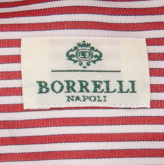 Luigi Borrelli Red Striped Cotton Shirt - Slim - (YJ) - Parent