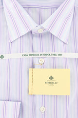 Luigi Borrelli Lavender Purple Striped Shirt - Extra Slim - (YN) - Parent