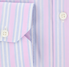 Luigi Borrelli Light Blue Striped Shirt - Extra Slim - (YV) - Parent