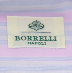 Luigi Borrelli Light Blue Striped Shirt - Extra Slim - (YV) - Parent