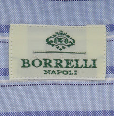 Luigi Borrelli Light Blue Striped Shirt - Extra Slim- (EV161RPHP2) - Parent