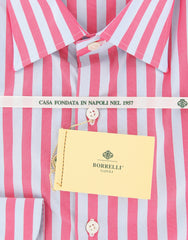 Luigi Borrelli Pink Striped Cotton Shirt - Extra Slim - (TB) - Parent