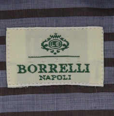 Luigi Borrelli Blue Striped Shirt - Extra Slim - (EV1727IVO) - Parent