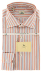 Luigi Borrelli Orange Striped Shirt - Extra Slim - (EV1765-A) - Parent