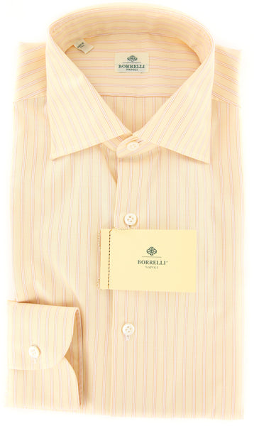 Luigi Borrelli Yellow Striped Cotton Shirt - Extra Slim - (TJ) - Parent