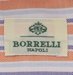 Luigi Borrelli Orange Striped Cotton Shirt - Extra Slim - (YK) - Parent