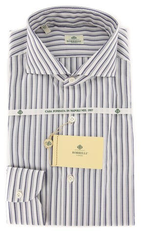 Luigi Borrelli Navy Blue Shirt - 15.75 US / 40 EU