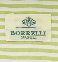 Luigi Borrelli Green Striped Shirt - Extra Slim - (EV2056GIAST) - Parent