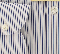 Luigi Borrelli Navy Blue Striped Shirt - Extra Slim - (559971GIA) - Parent