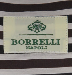 Luigi Borrelli Brown Striped Cotton Shirt - Extra Slim - (TN) - Parent