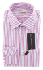 Luciano Barbera Pink Striped Shirt - Slim - 15.75/40 - (10540442)