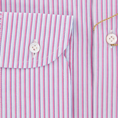 Luciano Barbera Pink Striped Shirt - Slim - 15.75/40 - (10540442)