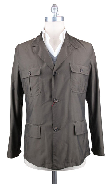 Luciano Barbera Brown Solid Jacket - Size 40 (US) / 50 (EU) - (11122539)