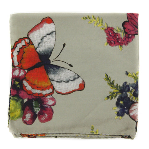 Luciano Barbera Beige Silk Pocket Square