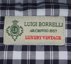 Luigi Borrelli Navy Blue Plaid Shirt - Extra Slim - M/M - (EV20970RIO)