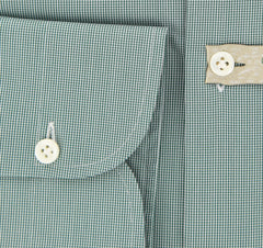 Borrelli Green Fancy Shirt - Extra Slim - 15.75/40 - (EV915GIOSUE)