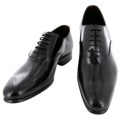 $925 Max Verre Black Leather  Oxford Shoes - 10/9 - (MV328265)