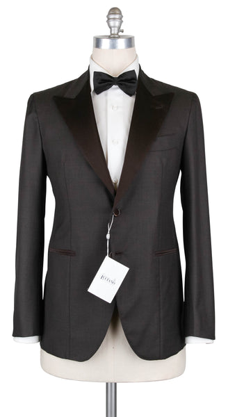 Orazio Luciano Brown Wool Tuxedo - 38/48 - (2BOTTONIA8115)