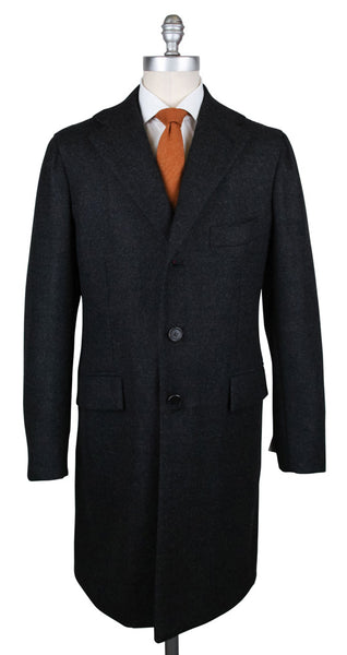 Orazio Luciano Gray Wool Solid Coat - (3BTNCOAT7605) - Parent