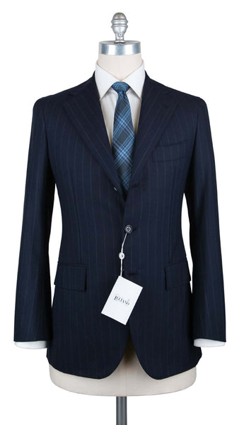 Orazio Luciano Navy Blue Wool Suit - (AUFINTO3B725400505) - Parent