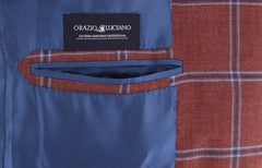 Orazio Luciano Red Wool Blend Sportcoat - (T2242QUADROSR8) - Parent