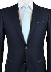 Principe d'Eleganza Navy Blue Wool Suit - (NERANO3BA83318) - Parent