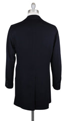 Principe d'Eleganza Navy Blue Cashmere Solid Coat - (538) - Parent
