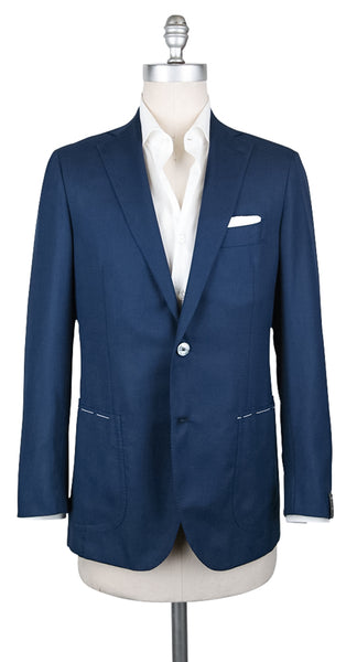 Principe d'Eleganza Blue Wool Solid Sportcoat - (NX) - Parent