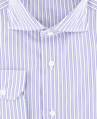 Sartorio Napoli Dark Blue Striped Shirt - Slim - (SA2059STRX11) - Parent