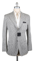 New $3000 Sartorio Napoli White Wool Blend Fancy Sportcoat - 40/50 - (SA1020173)