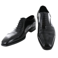 Silvano Lattanzi Black Leather Cap Toe Oxford Shoes - (585) - Parent