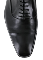 Silvano Lattanzi Black Leather Cap Toe Oxford Shoes - (585) - Parent