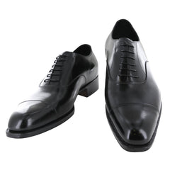 Silvano Lattanzi Black Leather Cap Toe Oxford Shoes - 11 E/10 EE - (590)